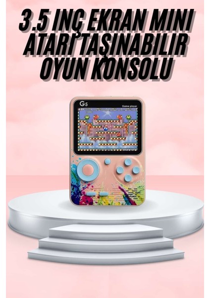 3.5 Inç Klasik Retro LCD Ekran 500 Oyunlu Oyun Konsolu Taşınabilir - SBS5779-6380