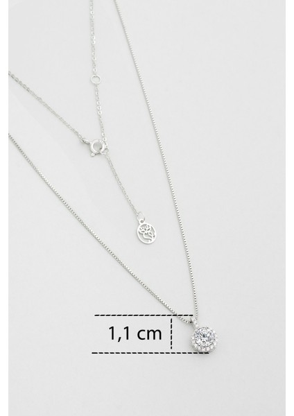 Işıltılı Mozanit 18 Ayar Beyaz Altın Kaplama 46 cm Gümüş Kolye modelleri