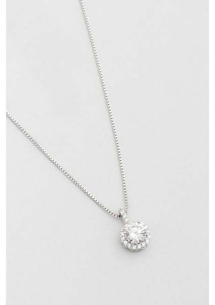 Işıltılı Mozanit 18 Ayar Beyaz Altın Kaplama 46 cm Gümüş Kolye indirimleri