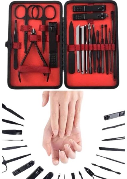 17 Parça Manikür Pedikür Seti El Ayak Bakım Seti Tırnak Makası Törpü - SBS4212-9142 modelleri