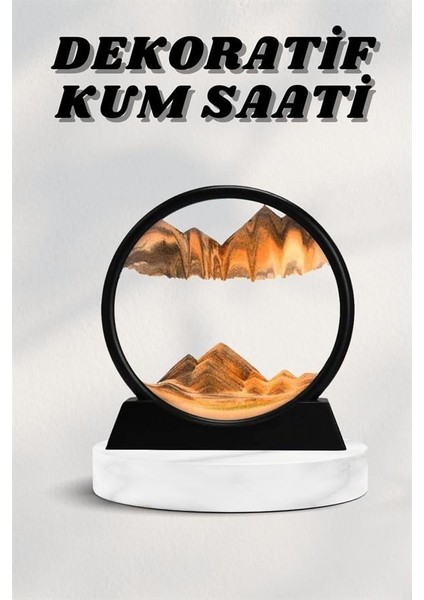 7 Inç Mavi Orta Boy Dekoratif Yuvarlak Şık Kum Tablosu Modern Dekoratif Süs - SBS1981-2945 fiyatları