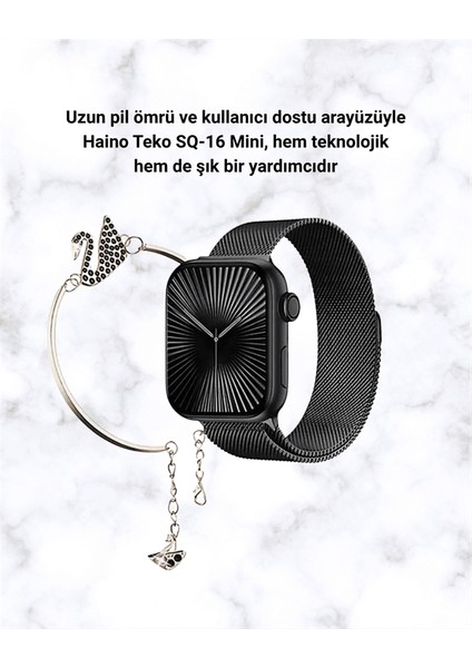 Sq-16 Mini Series 10 Akıllı Saat | Şık ve Hafif Tasarım 3 Kordon Seçeneği - SBS2903-3042 fırsatları