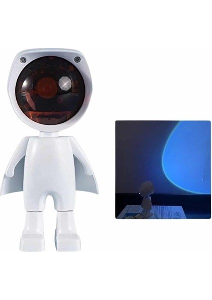 Gün Batımı Lambası Işık Arka Plan Projektör Sevimli Astronot Enerji Tasarrufl - SBS8308-1624 fırsatları