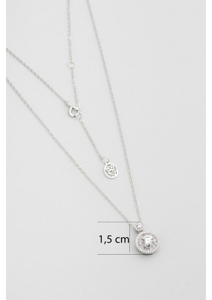 Büyülü Mozanit 18 Ayar Beyaz Altın Kaplama 46 cm Gümüş Kolye modelleri