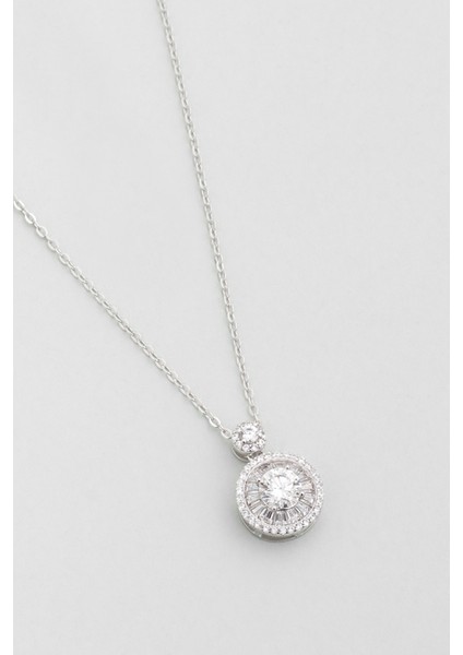 Büyülü Mozanit 18 Ayar Beyaz Altın Kaplama 46 cm Gümüş Kolye indirimleri