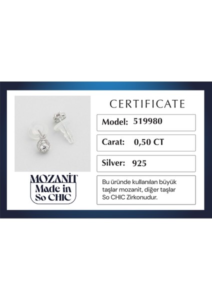 Parıltılı Mozanit 18 Ayar Beyaz Altın Kaplama Gümüş Küpe indirimleri