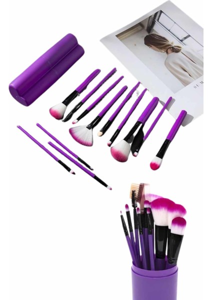 12 Parça Profesyonel Makyaj Fırçası Far Fırçası Allık Fırçası Yumuşak K? - SBS1360-8031 modelleri