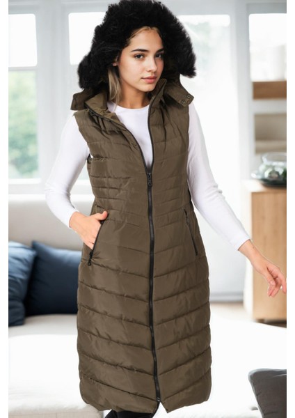 Z9752 Dewberry Bayan Yelek-Haki