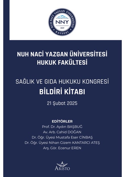 Sağlık ve Gıda Hukuku Kongresi Bildiri Kitabı