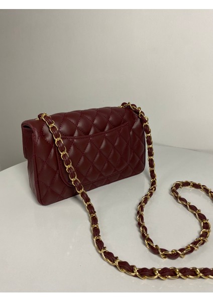 Kapitone Örme Zincirli Kadın El ve Omuz Çantası modelleri