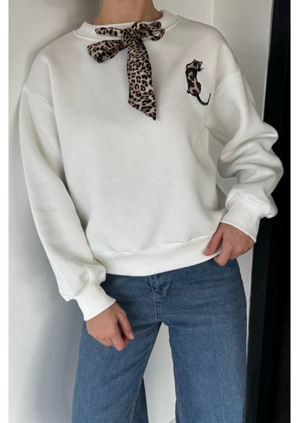 Fularlı Şardonlu Sweatshirt P-00019051 fiyatları