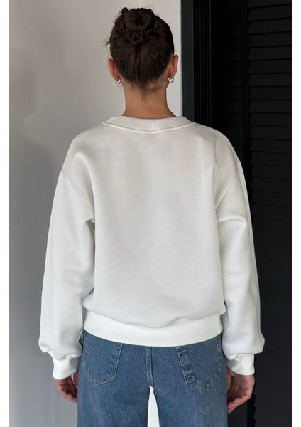 Fularlı Şardonlu Sweatshirt P-00019051 fırsatları