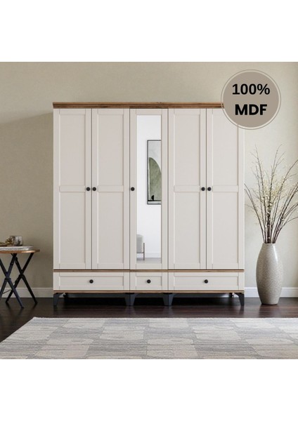 Silva 5 Kapaklı Çekmeceli Mdf Gardırop fiyatları