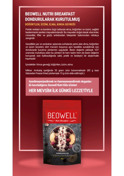 Nutri Breakfast – Summer Bowl Mix - Freeze Dried Dondurularak Kurutulmuş Kahvaltılık Gevrek Karışımı indirimleri