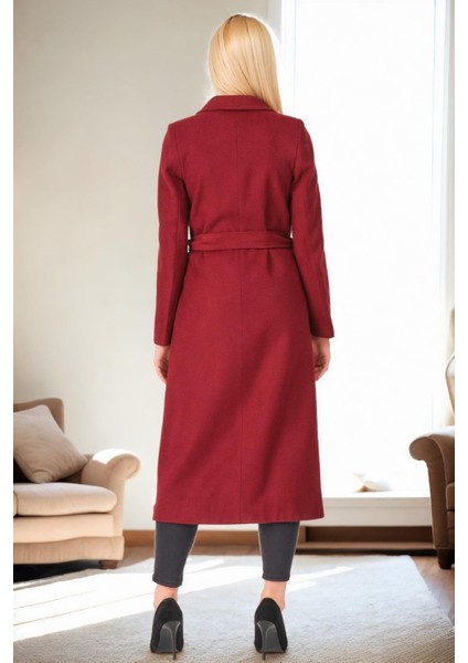 Z9681 Dewberry Bayan Palto-Bordo fiyatları