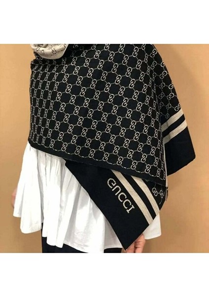 Kaliteli Dokuma Desenli Çift Taraflı Omuz Şalı Kışlık Ürün