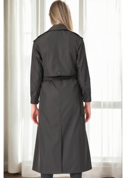 Z9674 Dewberry Bayan Trençkot-Siyah fiyatları