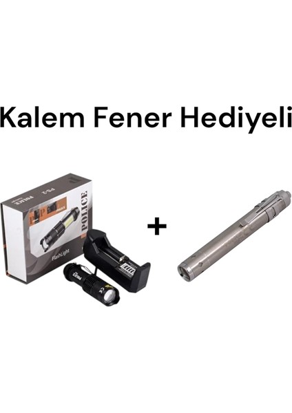 Ps-2 Cree + Cob LED Şarjlı El Feneri Doktor Feneri Hediyeli