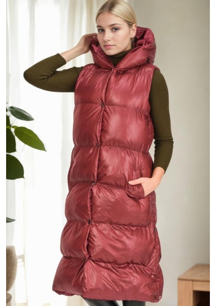 Z9734 Dewberry Xexese Bayan Yelek-Bordo