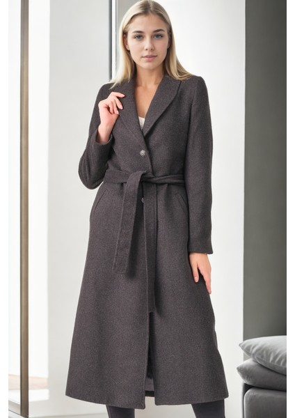 Z9681 Dewberry Bayan Palto-Antrasit