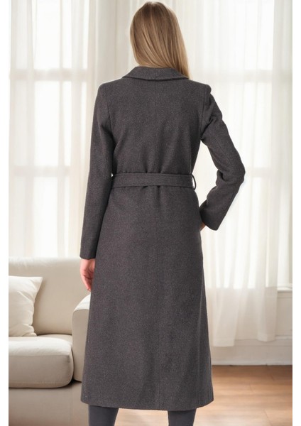 Z9681 Dewberry Bayan Palto-Antrasit fiyatları