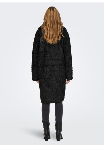 Siyah Kadın Kaban Onlcatalına Shaggy Coat Cs Otw indirimleri