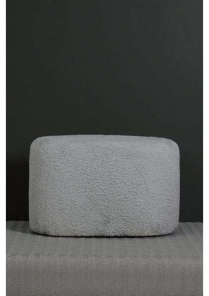 Oval Puf – Yumuşacık Doku Teddy Kumaş Makyaj Masa Pufu Bench modelleri