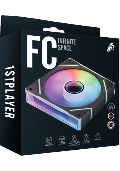 Fc7 120MM Argb Pwm Tekli Ayna Tasarımlı Siyah Kasa Fanı fiyatları
