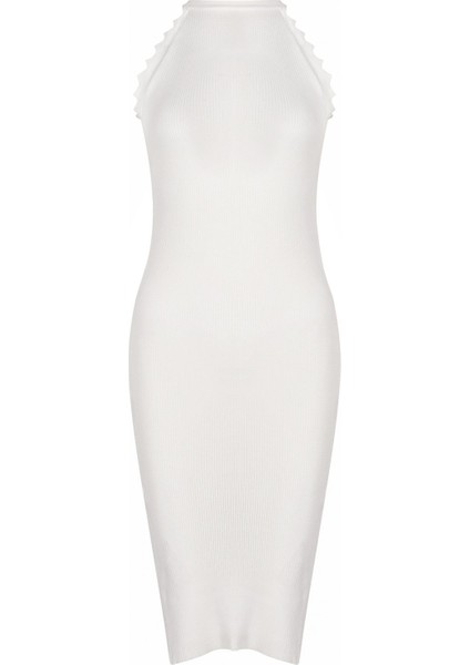 Z2012 Dewberry Bayan Elbise-Beyaz Optik