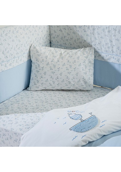 Sea Sıde Nevresim Takımı Ekru/mavi indirimleri