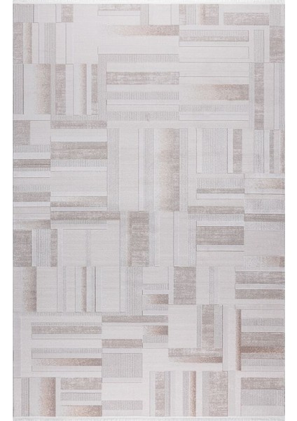 Keops D169D Krem Kahve Akrilik Salon Oturma Yatak Odası Halısı