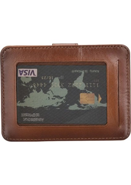 Çok Bölmeli Slim Deri Kartlık BLW019 RST2EF Taba modelleri