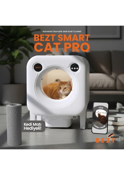Smart Cat Pro Kameralı Otomatik Akıllı Kedi tuvaleti