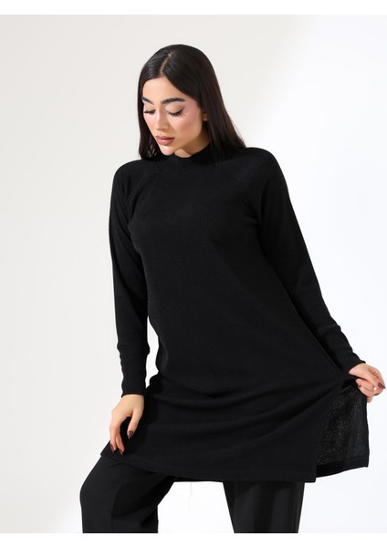 Bisiklet Yaka Triko Tunik