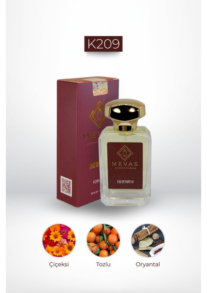 K209 Kadın Parfüm 50 ml Edp