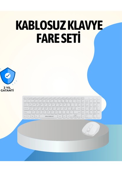 Bfs 2.4 Ghz Wireless Kablosuz Klavye Mouse Seti Tv Pc Uyumlu
