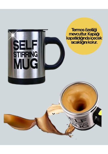 Bfs Kendi Kendini Karıştıran Termos Kupa | Güçlü Motor ve Çift Katmanlı Isı Koruma indirimleri