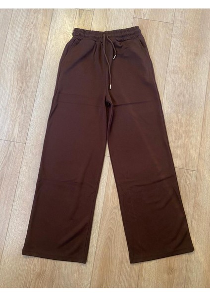 Modal Karışımlı Bol Kesim Geniş Paça Eşofman Altı