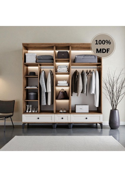Silva 5 Kapaklı Çekmeceli Mdf Gardırop modelleri
