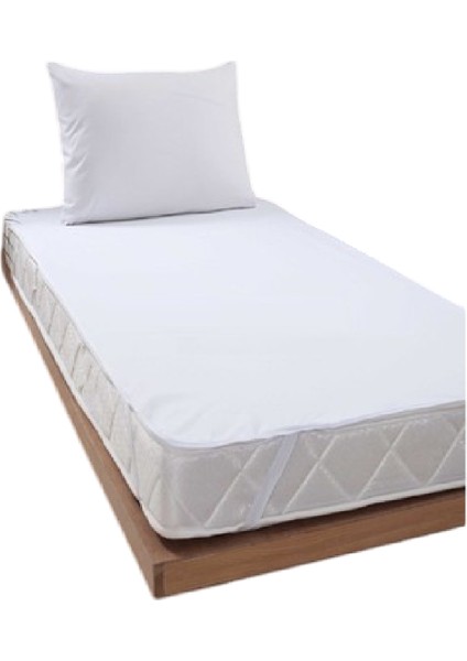 70 x 120 cm Yastık Kılıflı Sıvı Geçirmez Pamuk Alez Havlu ,Yastık Kılıflı Alez Takımı (Köşelerden Lastikli)