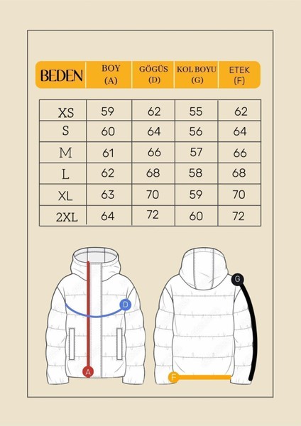 Kadın Bej Rüzgar Geçirmez Suya Dayanıklı Dolumlu Mont