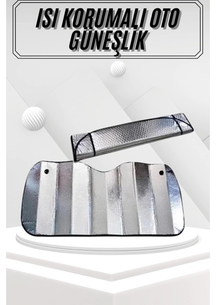 Bfs Güneşlik Koruyucu Perde Metalize Oto Araç Araba Güneşliği Ön Cam Güneşliği