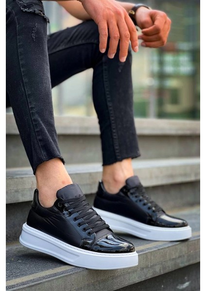 Mtxdpn KB-X46 Kuback Siyah Rugan Bağcıklı Günlük Erkek Ayakkabı (Numara: 41)