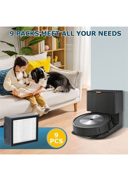 Irobot Roomba Serisi Için 9 Adet Hepa Filtresi Değiştirin: E5 I3 (J7+ Için Değildir) (Yurt Dışından) modelleri