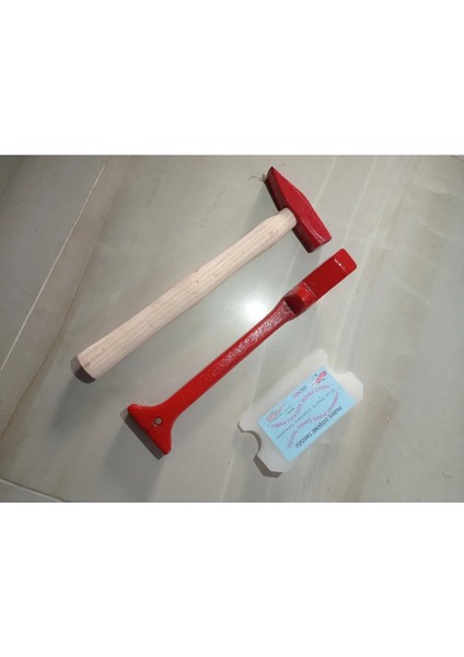 Laminant Parke Profosyonel Usta Seti Mini Polyamid Döşeme Takozu, Çektirme Demiri 3CM*32CM ve 500GR Çekiç