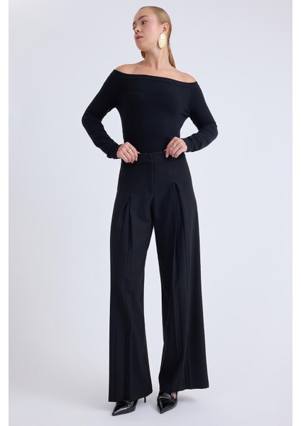 Pileli Geniş Paça Pantolon fiyatları