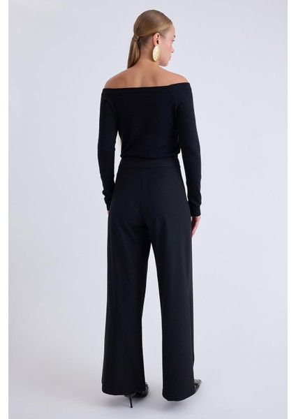 Pileli Geniş Paça Pantolon indirimleri