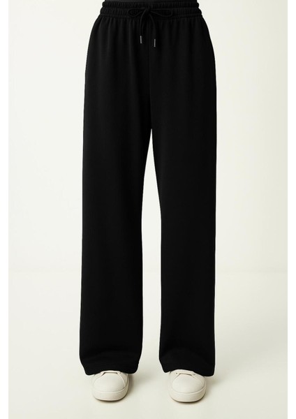 Modal Kumaş Bol Paça Pantolon - Geniş Paça Eşofman Altı