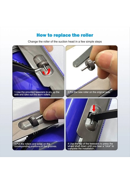 Dyson V6 V7 Serisi Için Genişletilmiş Silindirler ve Akslar Tekerlekler Doğrudan Tahrikli Başlık (Yurt Dışından) indirimleri