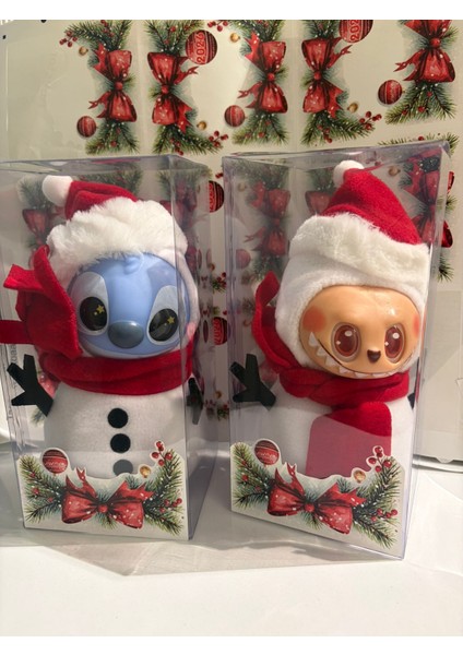 Labubu Yılbaşı Özel Seri Kardan Peluş Ouncak Labubu